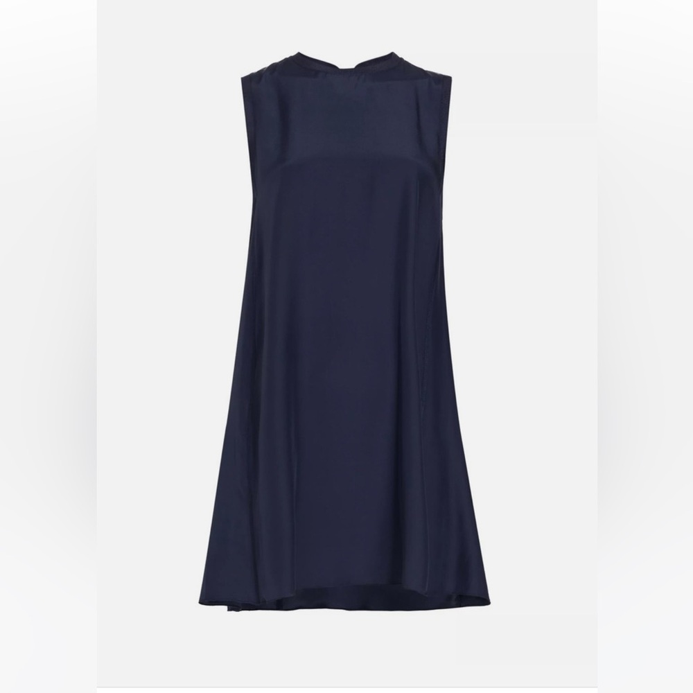 ATM Anthony Thomas Melillo Silk Charmeuse Swing Dress - Navy - Size XS NWT